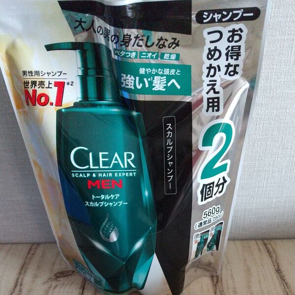 クリアMEN トータルケア スカルプシャンプー 詰め替え 560g×1個