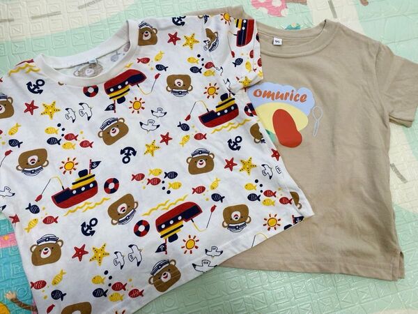 【使用感あり】2枚セット 半袖 Tシャツ サイズ95 西松屋 しまむら 保育園着 中古