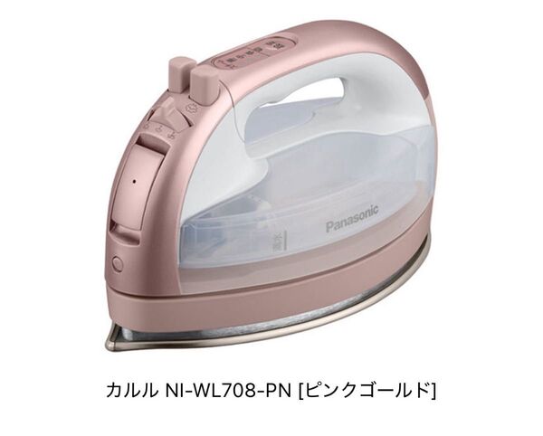 パナソニック コードレススチームアイロン アイロン NI-WL708-PN 衣類スチーマー