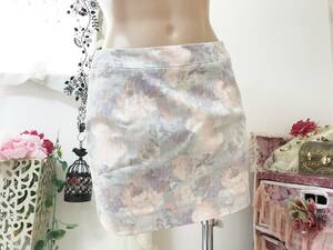  Lady's S size : Dazzlin [dazzlin] pcs shape miniskirt / shadow floral print * inner pants attaching : gray regular price :4,700+ tax 