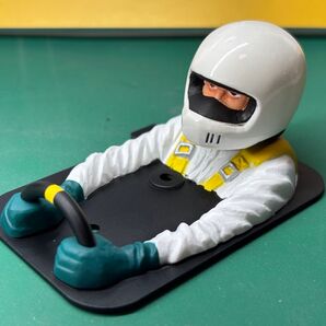 ③タミヤ バギー用ドライバー人形 BBX ビッグウィッグ付属品 パールホワイト塗装 ボディ フィギュア
