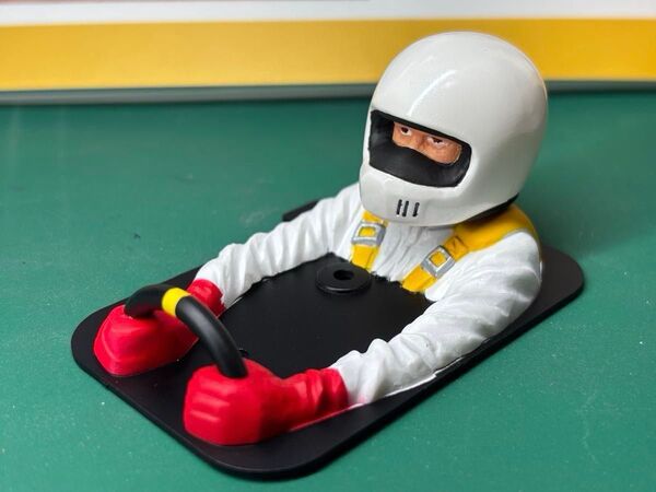 ②タミヤ バギー用ドライバー人形 BBX ビッグウィッグ付属品 パールホワイト塗装 ボディ フィギュア