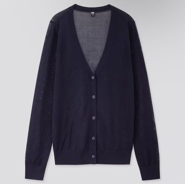 ユニクロ UNIQLO ライトVネックカーディガン(長袖)L