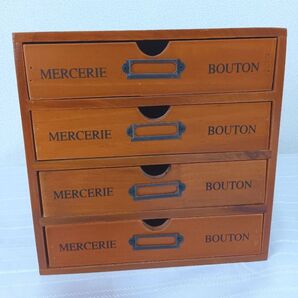 4段棚 新品 木製 小物入れ 収納 チェスト 引き出し 抽斗 収納棚 手芸