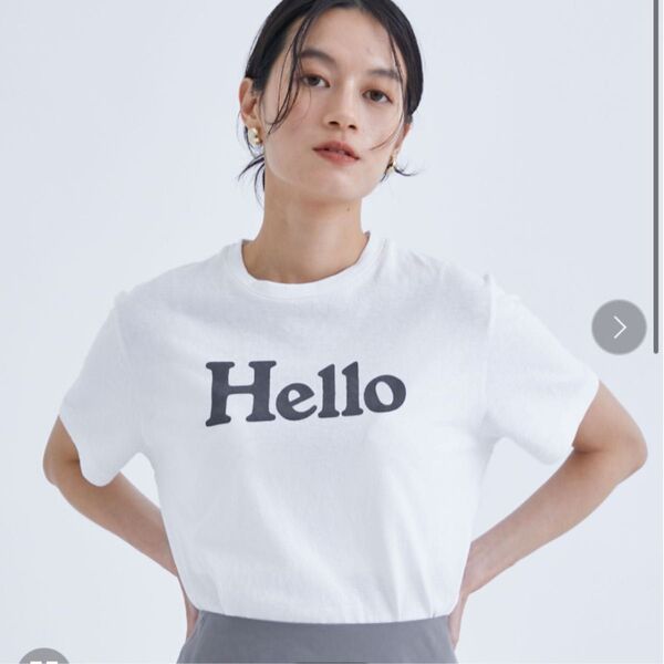 早い者勝ち 新品 MADISONBLUE マディソンブルー HELLO CREW NECK TEE Tシャツ ホワイト 01