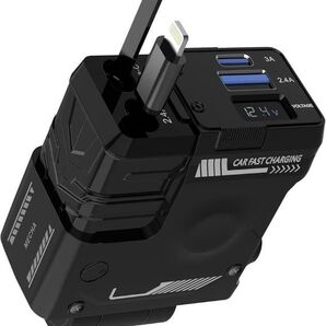 2 / 7メカ風 伸縮式 シガーソケット 取り巻き式 車載充電器 高速充電