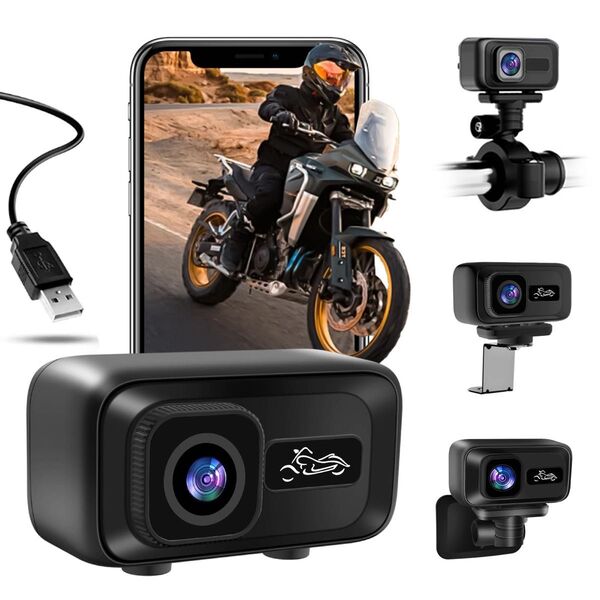 2K バイク用 ドライブレコーダー 小型 ループ録画 ドラレコ バイク 衝撃感知