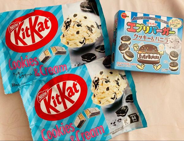 数量限定 キットカット クッキー&クリーム エブリバーガー クッキー&バニラ 計3点セット