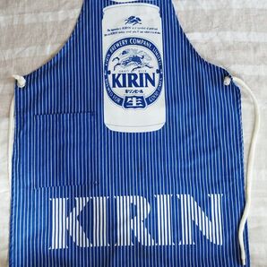 キリンビール KIRIN 夏色ブルー ストライプエプロン 非売品 ヴィンテージ 麦酒