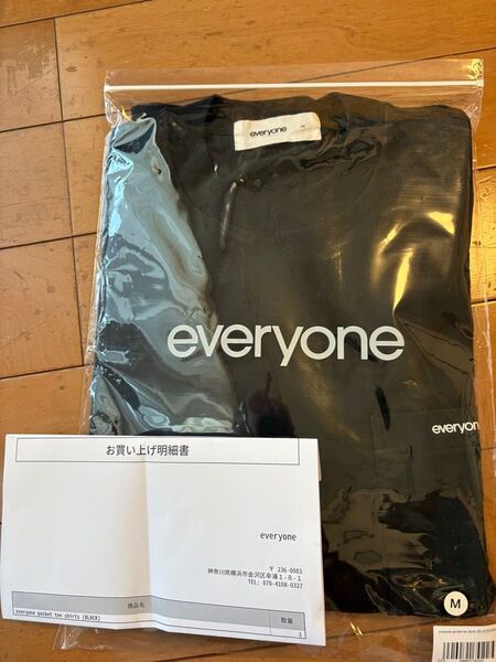 everyone pocket t shirt BLACK Mサイズ 25ss 新品未使用品