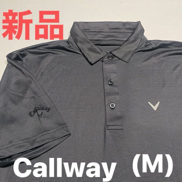 新品キャロウェイOPTI-DRI ゴルフウェア半袖ポロシャツUS(M)灰 Callway GOLF