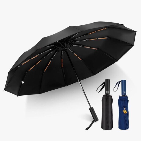 【フォロー割30%off】折りたたみ傘 ワンタッチ 自動開閉 大きい 黒 梅雨対策 晴雨兼用 12ダブル高強度傘骨 撥水