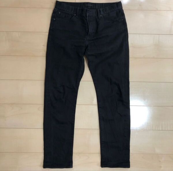 【UNIQLO】ユニクロ ジーンズ ジーパン デニム ブラックパンツ 黒 ブラック メンズ サイズ33(84cm)