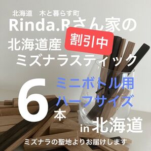北海道産水楢ミズナラスティック ウイスキー樽フレーバー ミニハーフサイズ 6本入り チャー有り