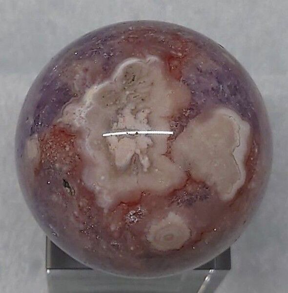 最高品質★ピンクアメジスト桜瑪瑙共生 スフィア 大玉 6.4cm 新入荷特別価格!!