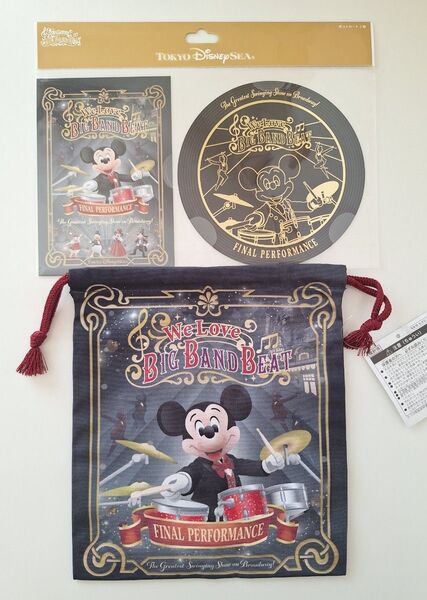 【新品】東京ディズニーシー ビッグバンドビート BBB ポストカード きんちゃく