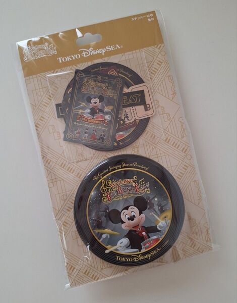 【新品】東京ディズニーシー ビッグバンドビート BBB ステッカー缶付