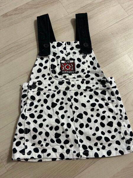 リトシー ダルメシアン柄 101匹わんちゃん 90 ジャンバースカート オーバーオール ディズニー