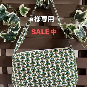 ハンドメイド ショルダーバッグ う早この布 花柄 バラ 斜め掛け ショルダー バッグ