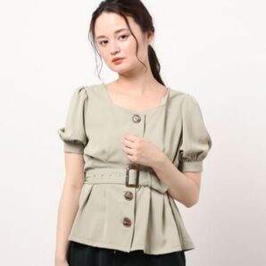 2PINK ベルト付きブラウス