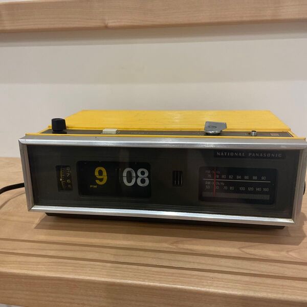 NATIONAL PANASONIC RC-702 ナショナル アンティーク パタパタ時計 昭和レトロ ラジオ 当時物 FM AM