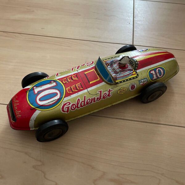 ブリキ GoldenJetミニカー アンティーク ゴールデンジェット 昭和レトロ ブリキ おもちゃ 当時物 ビンテージ