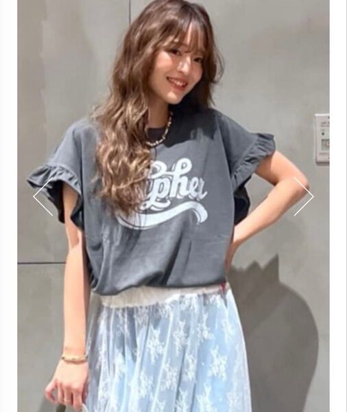 RODEO CROWNS WIDE BOWL Vintage Graphicフリル Tシャツ ロデオクラウンズ グレー新品rcwb