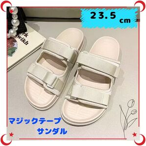 サンダル スポーツ アウトドア テープ 厚底 ブラック 黒 夏 海 プール 靴