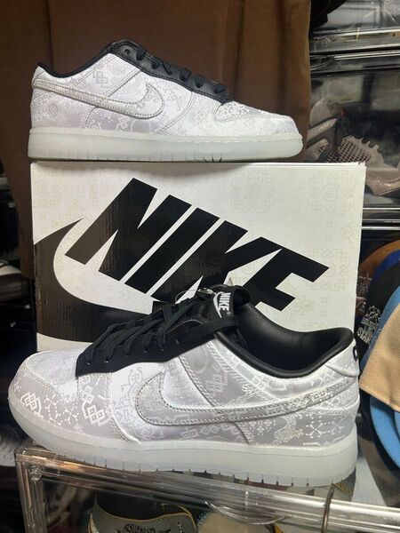 【新品】CLOT × Fragment × Nike Dunk Low "Black and White" 26.5cm