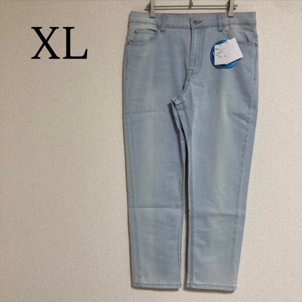 ひんやり冷感 ジーンズ スキニーデニム デニムパンツ XL ストレッチ UVケア デニム