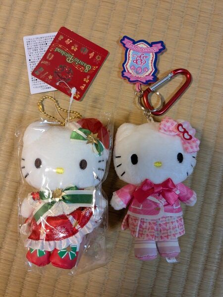 サンリオピューロランド クリスマス ピューロ学園 マスコット ハローキティ ぬいぐるみ 2個セット キーホルダー