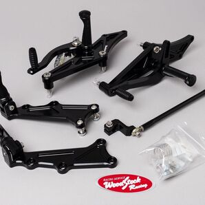 Woodstock GPz750F タンデム仕様バックステップキット ステップバー付 ブラック ウッドストック バックステップ