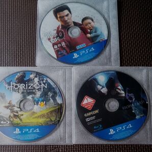 PS4 ソフト3本セット 龍が如く6 Horizon バイオハザード6 ディスクのみ
