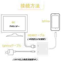 新品 HDMIアダプター iphone 変換 HDMIケーブル_画像4