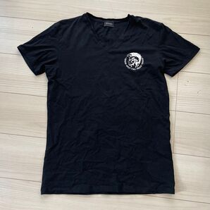 DIESEL VネックTシャツ ブラック