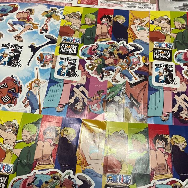☆非売品 ワンピーススタンプラリー台紙&ステッカー2種セット