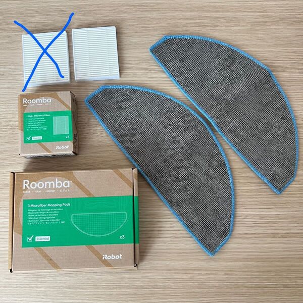 【純正品】ルンバ コンボ Essential iRobot(アイロボット) ダストカットフィルター マイクロファイバーモップパッド