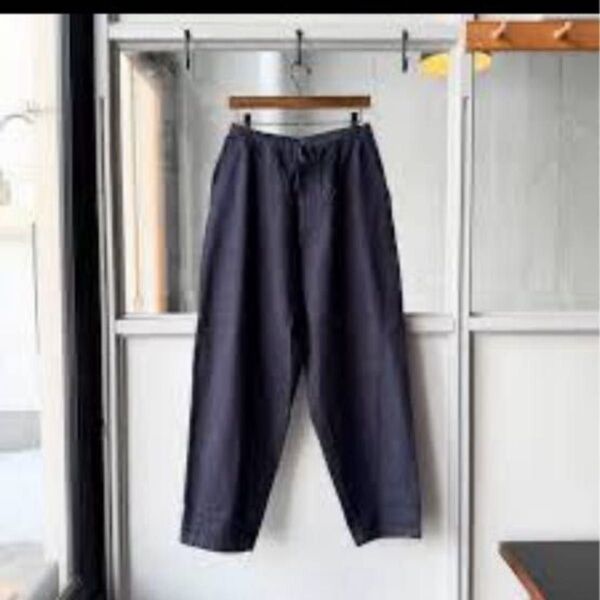 25SS COMOLI ネイビーデニム テーパードパンツ コモリサイズ3 B01-03013
