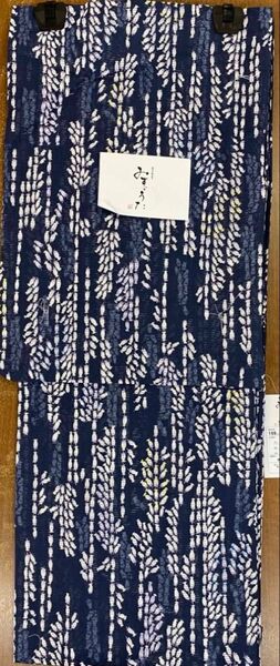 【値下】27 金子みすゞ 浴衣 ゆかた “空いろの花” 未使用新品