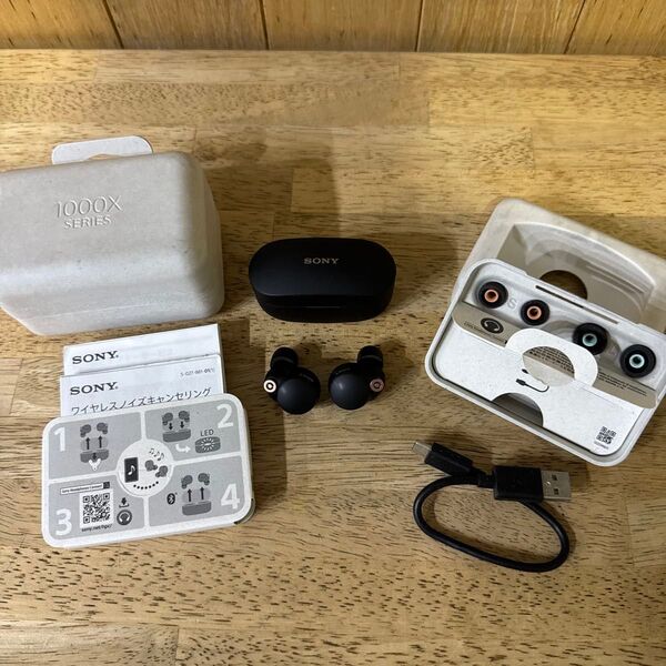 新品純正バッテリー交換済 SONY WF-1000XM4 ブラック ソニー ワイヤレスイヤホン