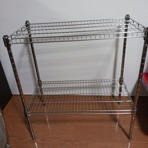 2段棚 メタルラック シルバー