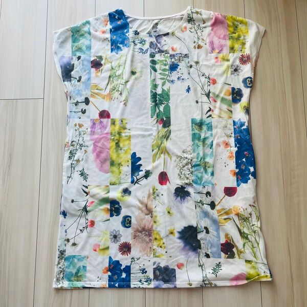 グラニフ ボタニカル 花柄 草花 Tシャツ 総柄 チュニック