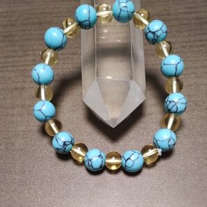 ターコイズ×シトリン ブレスレット