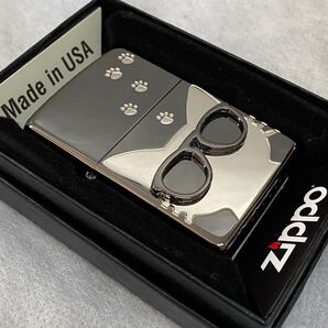 ZIPPO キャットサングラス ブラック&シルバー 新品 ジッポー