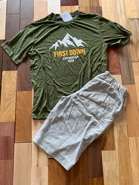 Tシャツ 半袖 ハーフパンツ 上下セット 部屋着 ルームウェア L