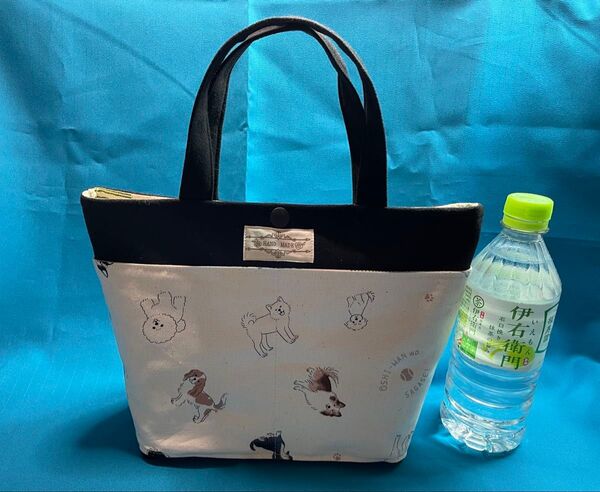トートバッグ ランチパック 犬柄 ハンドメイド