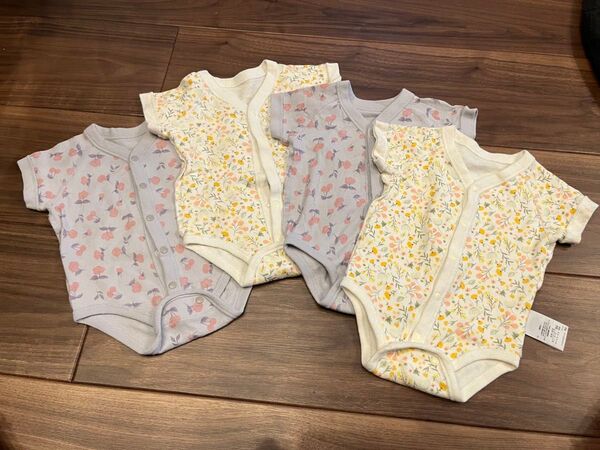 ベビー肌着 ロンパース4枚セット(50〜60cm)