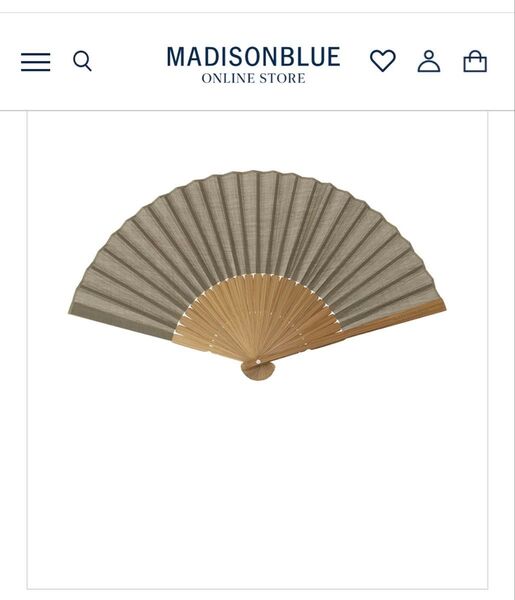 新品・限定★MADISONBLUE マディソンブルー 扇 うちわ 扇子 せんす カーキ グレー