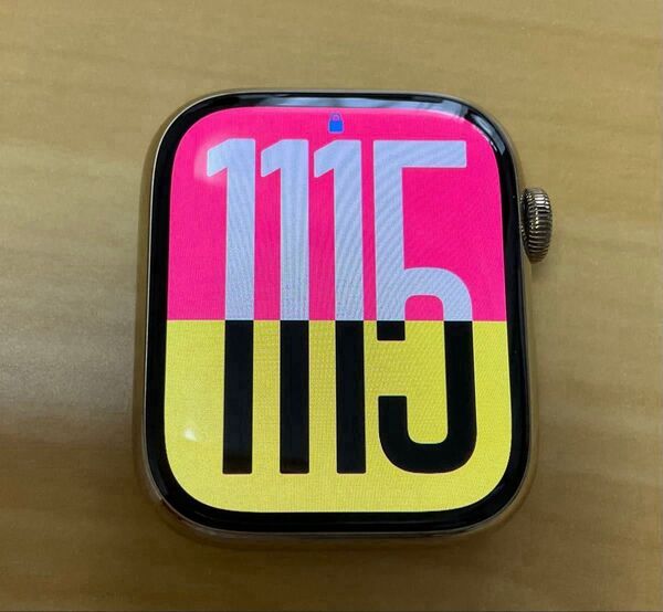 Apple watch series9 45mm GPS+cellular ステンレススチール ゴールド 本体のみ