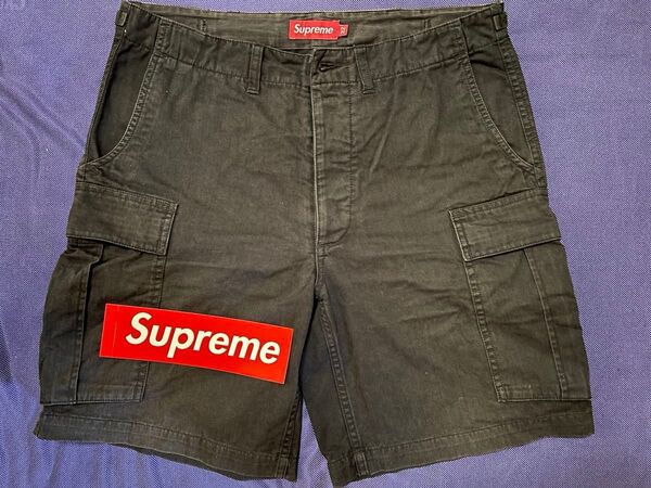 Supreme カーゴショーツ ブラック 32【正規美品】